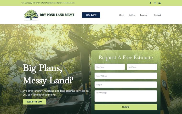 Dry Pond Land Management homepage