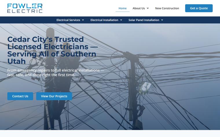 Fowler Electric Utah homepage