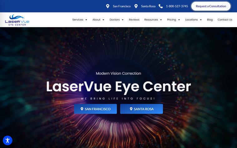 LaserVue Eye Center homepage