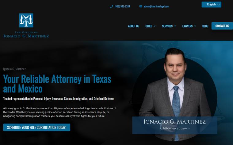 Martinez Legal homepage