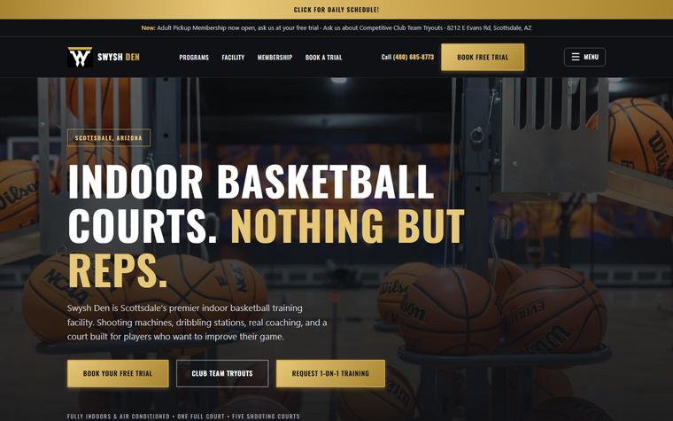 Swysh Den Basketball homepage