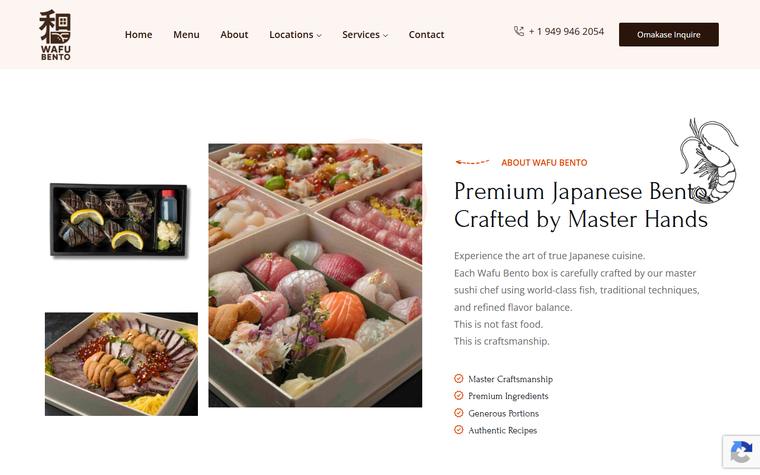 Wafu Bento homepage